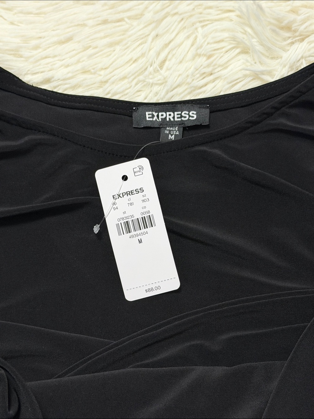 Express Crew Neck Long Sleeve Twist Front
Ruched Mini Dress - Picture 5 of 5